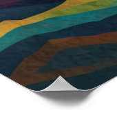 Abstracte Sunrise Peaks Poster (Hoek)