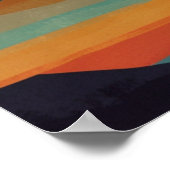 Abstracte Sunrise Peaks Poster (Hoek)