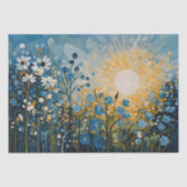 Abstracte Sunrise Wildflower Field Decoupage Tissuepapier (Voorkant)