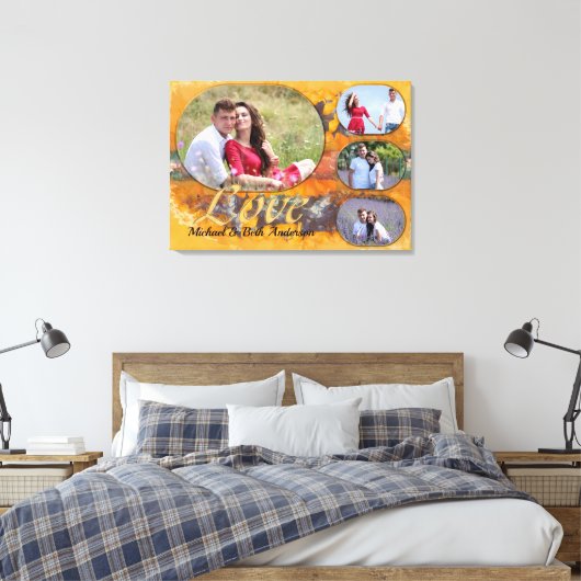 Abstracte Sunset 0612 Art van Love Canvas Afdruk (Insitu (Slaapkamer))