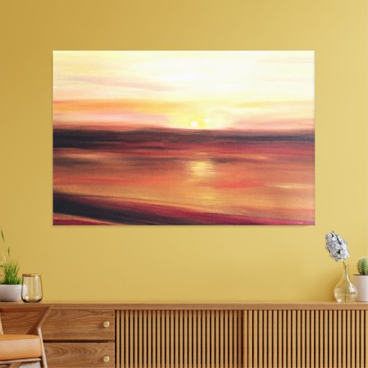 Abstracte Sunset Art Hedendaags Canvas Afdruk (Insitu (Woonkamer))