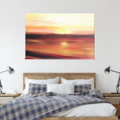 Abstracte Sunset Art Hedendaags Canvas Afdruk (Insitu (Slaapkamer))