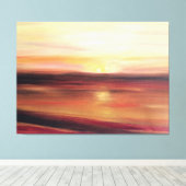 Abstracte Sunset Art Hedendaags Canvas Afdruk (Insitu (Houten vloer))