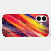 Abstracte Sunset Art Kleur iPhone Case (Achterkant (horizontaal))
