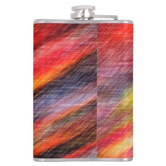 Abstracte Sunset Colour Flask Heupfles (Achterkant)