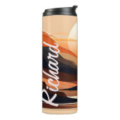 Abstracte Sunset Landscape Thermal Tumbler Thermosbeker (Gedraaid links)