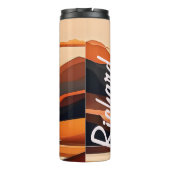 Abstracte Sunset Landscape Thermal Tumbler Thermosbeker (Achterkant)