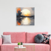 Abstracte Sunset Landschap canvas muurkunst Afdruk (Insitu (Woonkamer))