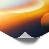Abstracte Sunset Sphere illustratie Muurkunst Poster (Hoek)