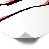 Abstracte Sunset Swim Whale Fin Ocean Poster (Hoek)