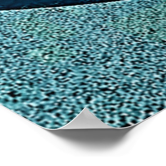 Abstracte Sunset Waves Art Poster (Hoek)