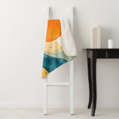 Abstracte Sunset Waves Art Sherpa Deken (In situ)
