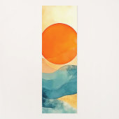 Abstracte Sunset Waves Art Yogamat (Voorkant)