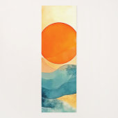 Abstracte Sunset Waves Art Yogamat (Achterkant)