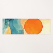 Abstracte Sunset Waves Art Yogamat (Voorkant (horizontaal))
