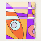 Abstracte surfen oranje paars planner (Achterkant)