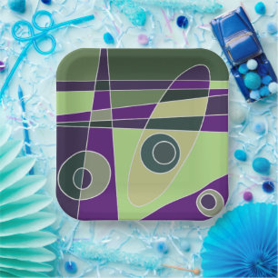 Abstracte Surfende groene appels Papieren Bordje