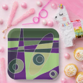 Abstracte Surfende groene appels Papieren Bordje (Feest)