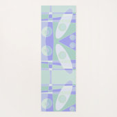 Abstracte Surfende Paarse groene Yoga Mat (Achterkant)