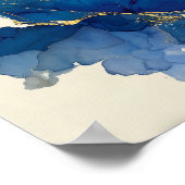 Abstracte Surfer Golf Liquide Kunst Oceaan Kleur S Poster (Hoek)