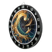 Abstracte Surfer Strand Energie Kunst Dartbord (Voorkant Rechts)