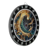 Abstracte Surfer Strand Energie Kunst Dartbord (Voorkant Links)