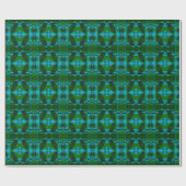 Abstracte Surfing Turquoise Green Shade Cadeaupapier (Vlak)