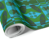 Abstracte Surfing Turquoise Green Shade Cadeaupapier (Rol Hoek)