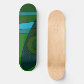 Abstracte Surfing Turquoise Green Shade Persoonlijk Skateboard (Voorkant)