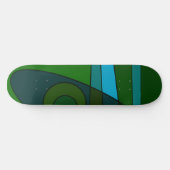 Abstracte Surfing Turquoise Green Shade Persoonlijk Skateboard (Horizontaal)