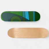 Abstracte Surfing Turquoise Green Shade Persoonlijk Skateboard (Horizontaal)