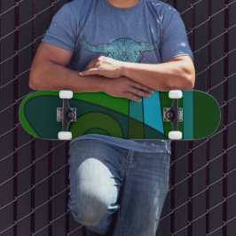 Abstracte Surfing Turquoise Green Shade Persoonlijk Skateboard