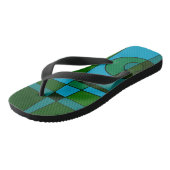 Abstracte Surfing Turquoise Green Shade Teenslippers (Schuin)