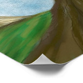 Abstracte Surreal Fantasy Art Floral Poster (Hoek)