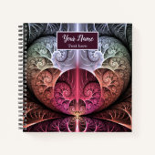 Abstracte Surreal Fantasy Fractal Name Notitieboek (Voorkant)