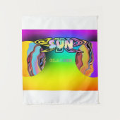 ABSTRACTE SURREAL ZUN GLAS WANDKLEED (Voorkant)