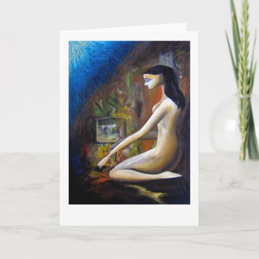 Abstracte/surrealistisch figuratief wenskaart kaart (Voorkant)