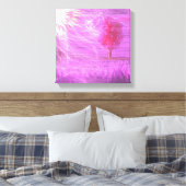 abstracte surrealistische natuur paarse heldere la canvas afdruk (Insitu (Slaapkamer))