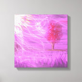 abstracte surrealistische natuur paarse heldere la canvas afdruk (Voorkant)