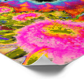 Abstracte surrealistische zonnebloem mandala, grap poster (Hoek)