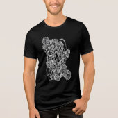 Abstracte surrealistische zwart-wit moderne kunst Tri-Blend shirt (Voorkant)