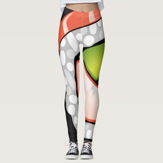 Abstracte Sushi Roll Leggings (Voorkant)