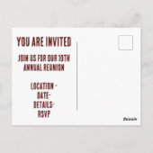 Abstracte Swirl Groovy Family Reunion Uitnodiging (Achterkant)