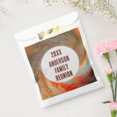 Abstracte Swirl Groovy jaarlijkse familiereünie Bedankzakje (Gezegeld)