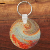 Abstracte Swirl Groovy jaarlijkse familiereünie Sleutelhanger (Achterkant)