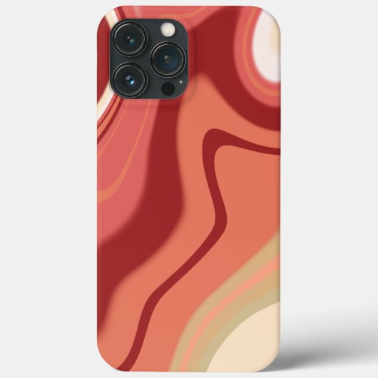  Abstracte Swirl Red Inspirivity Modern Case-Mate iPhone Case (Achterkant)