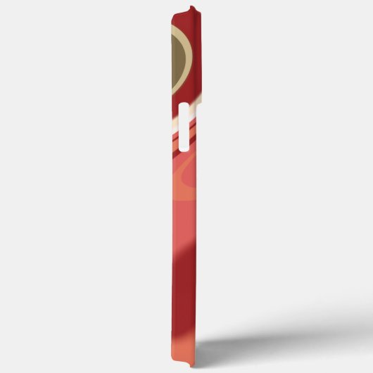  Abstracte Swirl Red Inspirivity Modern Case-Mate iPhone Case (Achterkant / Rechts)