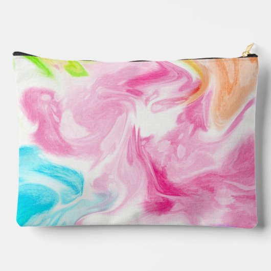 Abstracte Swirls Blauw, Roze, Groen en Sinaasappel Etui (Achterkant)