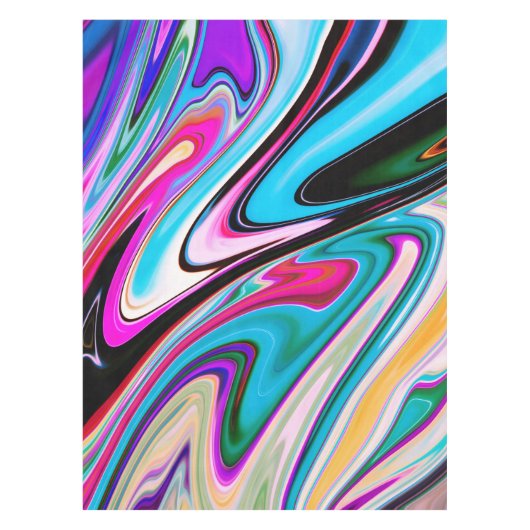 Abstracte Swirls Marmeren Textuur Tafelkleed (Voorkant)