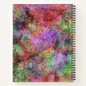 Abstracte Swirls van  Kleuren Paarse Roze Groen Notitieboek (Achterkant)